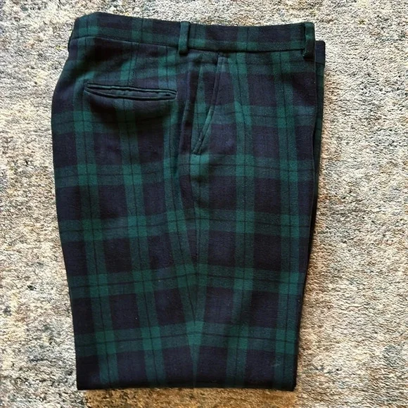 Pendleton Woolen Mills Men’s 3-piece set, vest/pants/cap, navy blue/forest green